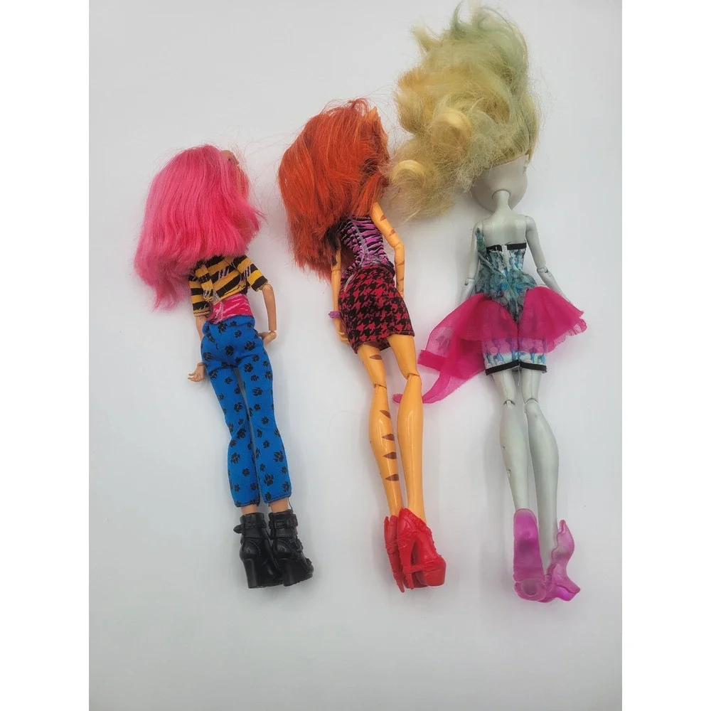 Monster High Doll Lot Howleen Wolf Toralei Stripe Lagoona Blue Mattel 3pc Set